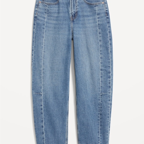 Old Navy High-Waisted Barrel Ankle Jeans – Size 18, Medium Wash, NWT - Picture 6 of 6